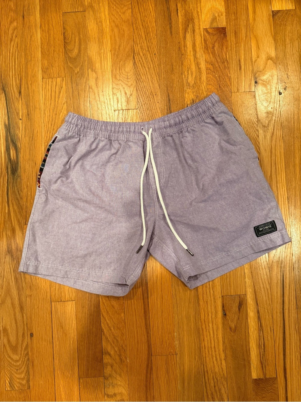 Wowie Lavender Men's Drawstring Tetoron/Cotton Shorts
